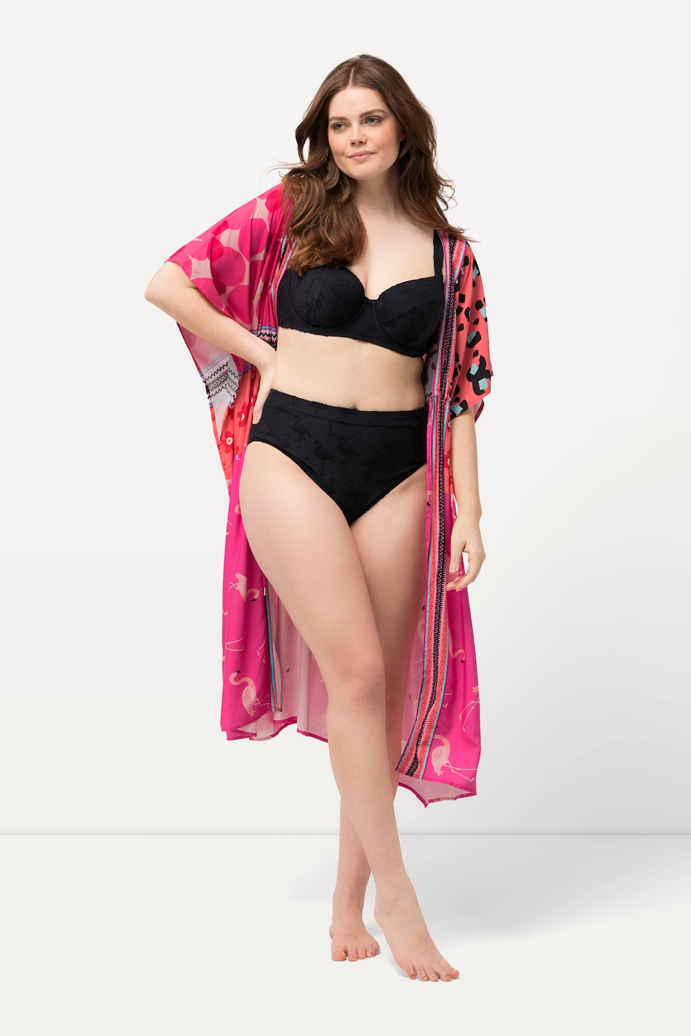 Große Größen Kaftan, Damen, rosa, Größe: 1=42-48, Viskose, Ulla Popken von Ulla Popken