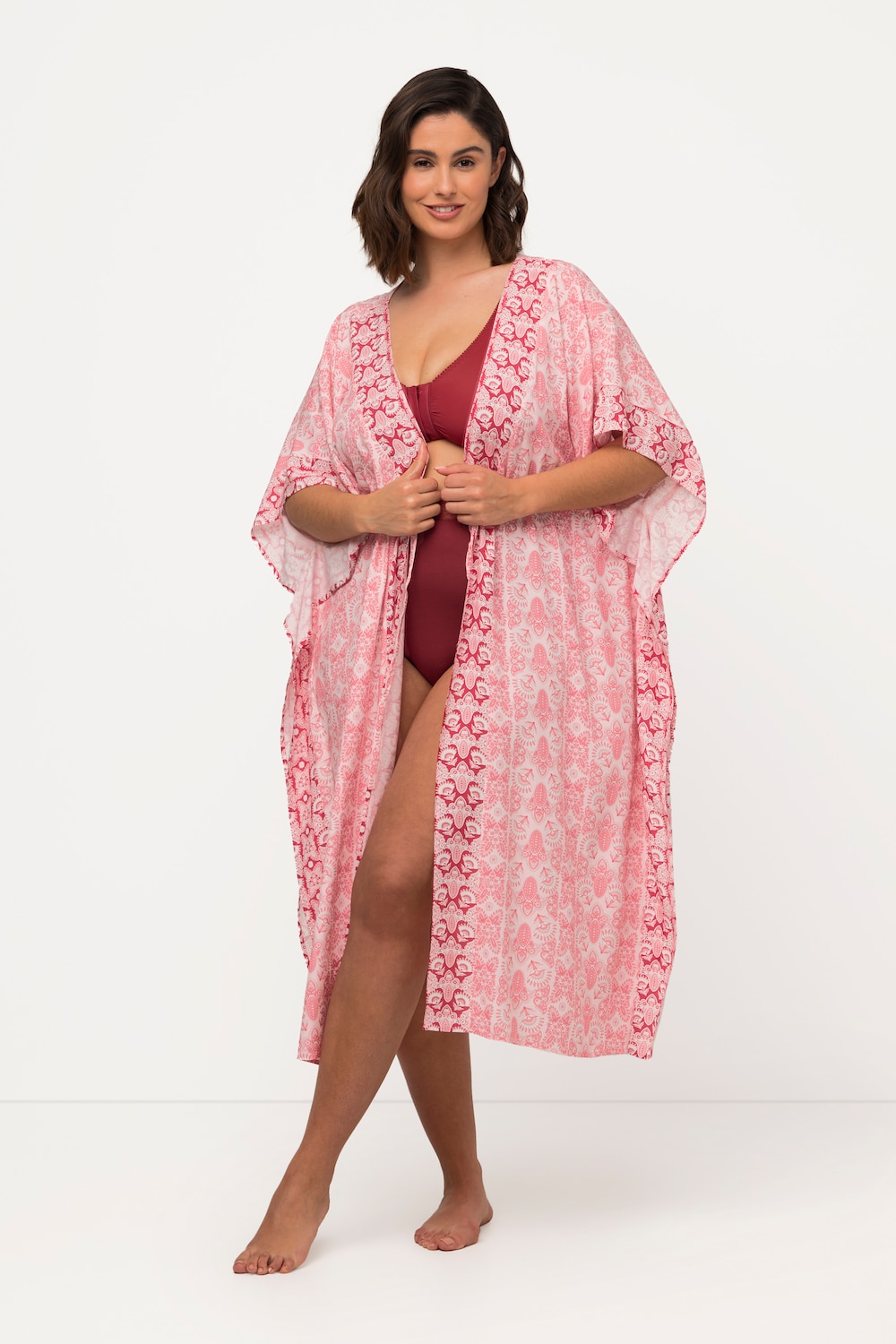 Große Größen Kaftan, Damen, rosa, Größe: 2=50-56, Viskose, Ulla Popken von Ulla Popken