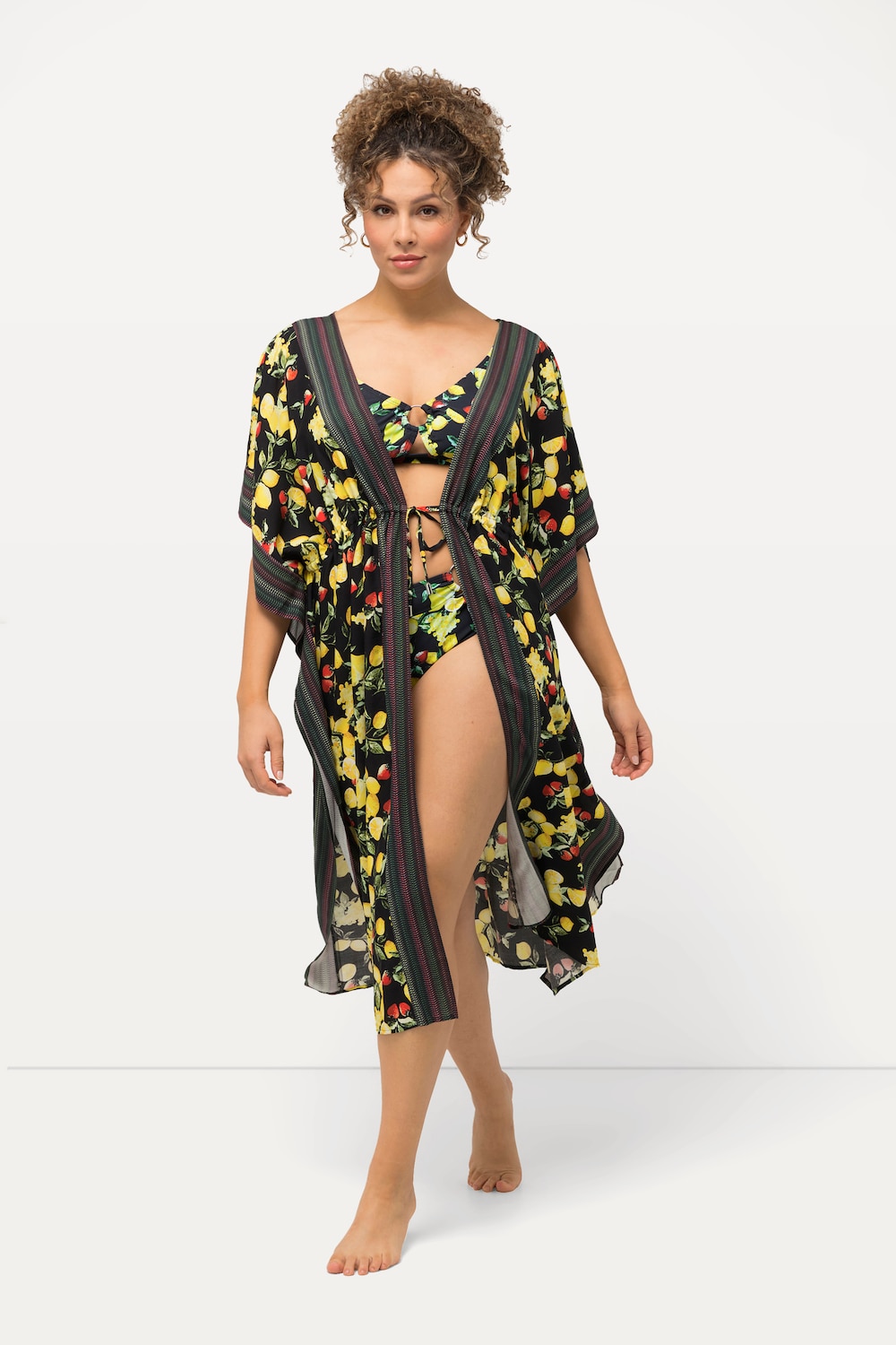 Große Größen Kaftan, Damen, schwarz, Größe: 1=42-48, Viskose, Ulla Popken von Ulla Popken