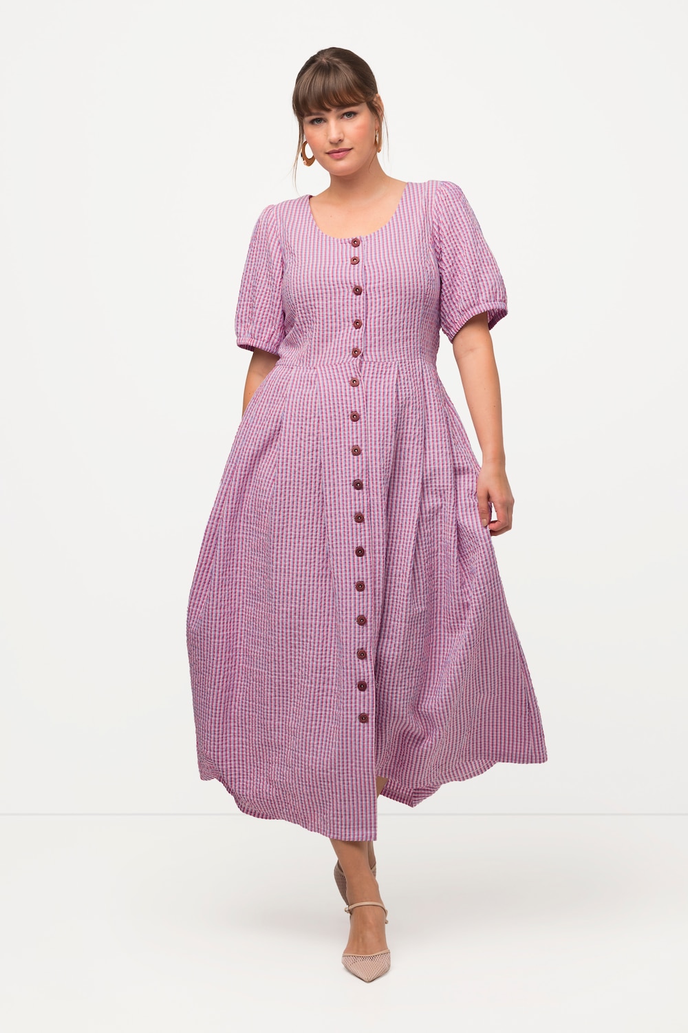Große Größen Kleid, Damen, rosa, Größe: 42, Baumwolle/Polyester/Viskose, Ulla Popken von Ulla Popken