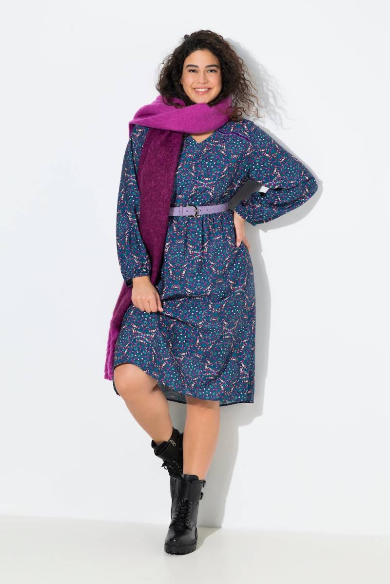 Große Größen Kleid, Damen, blau, Größe: 46/48, Viskose/Synthetische Fasern, Ulla Popken von Ulla Popken