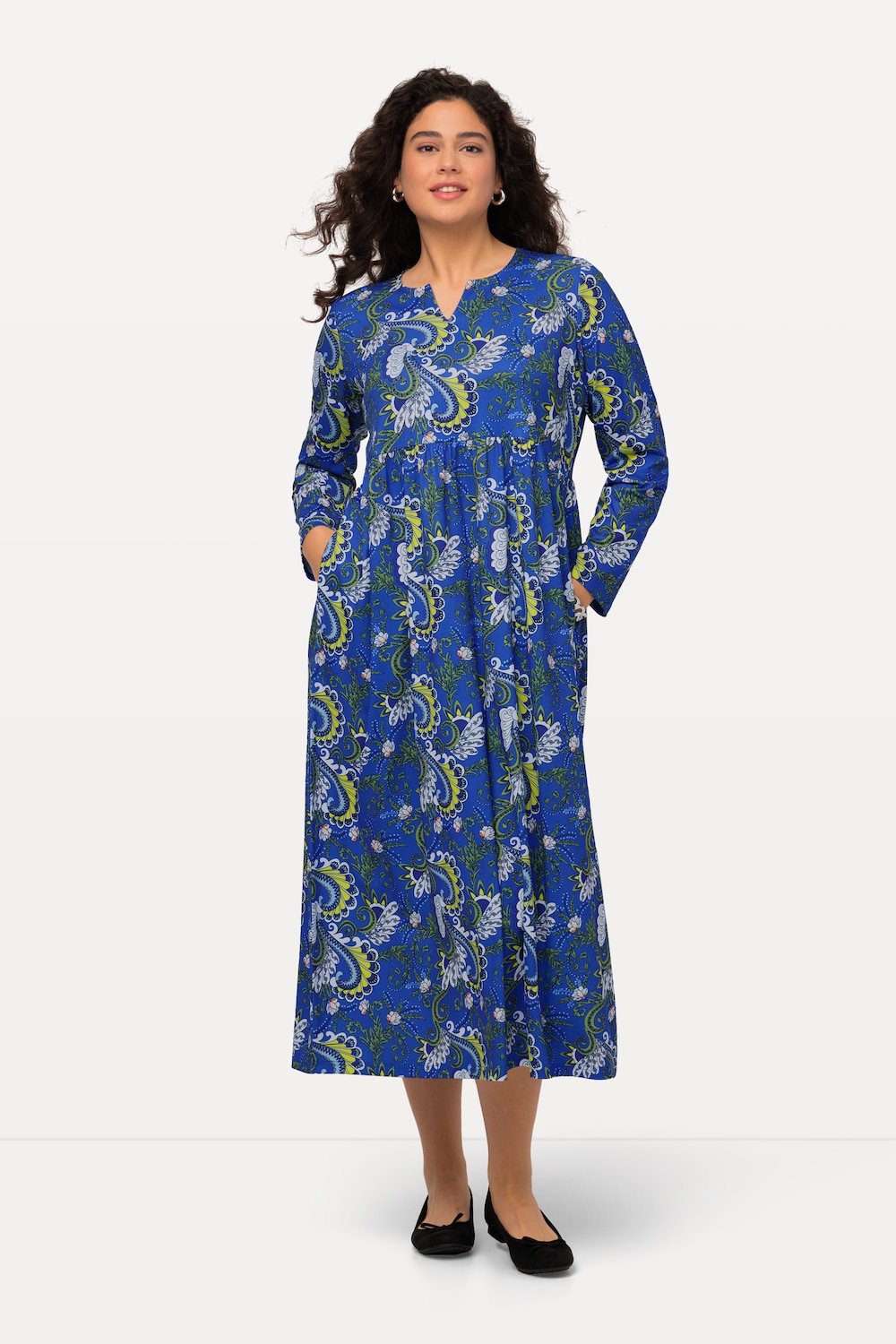 Große Größen Kleid, Damen, blau, Größe: 54/56, Polyester, Ulla Popken von Ulla Popken