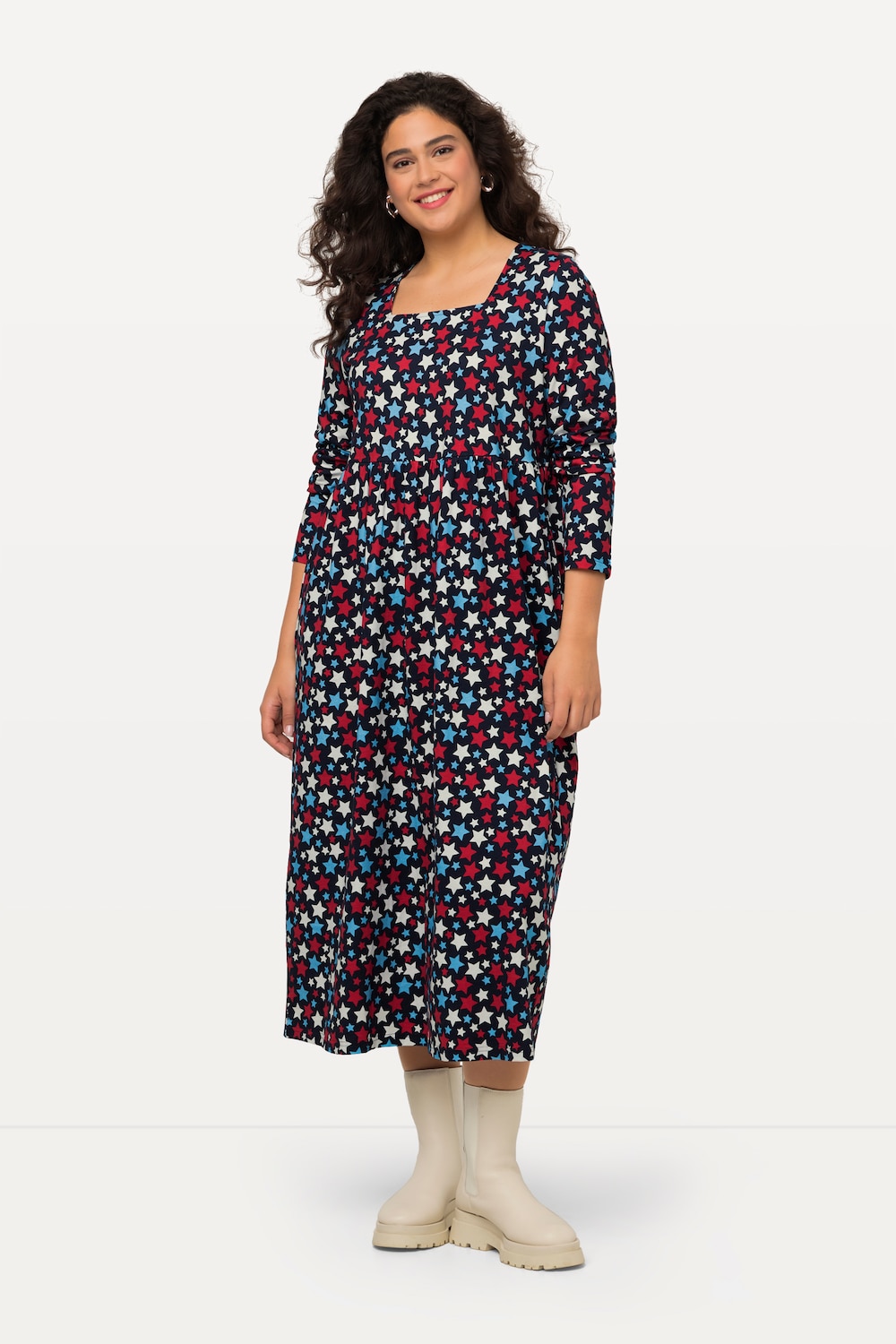 Große Größen Kleid, Damen, blau, Größe: 58/60, Baumwolle, Ulla Popken von Ulla Popken
