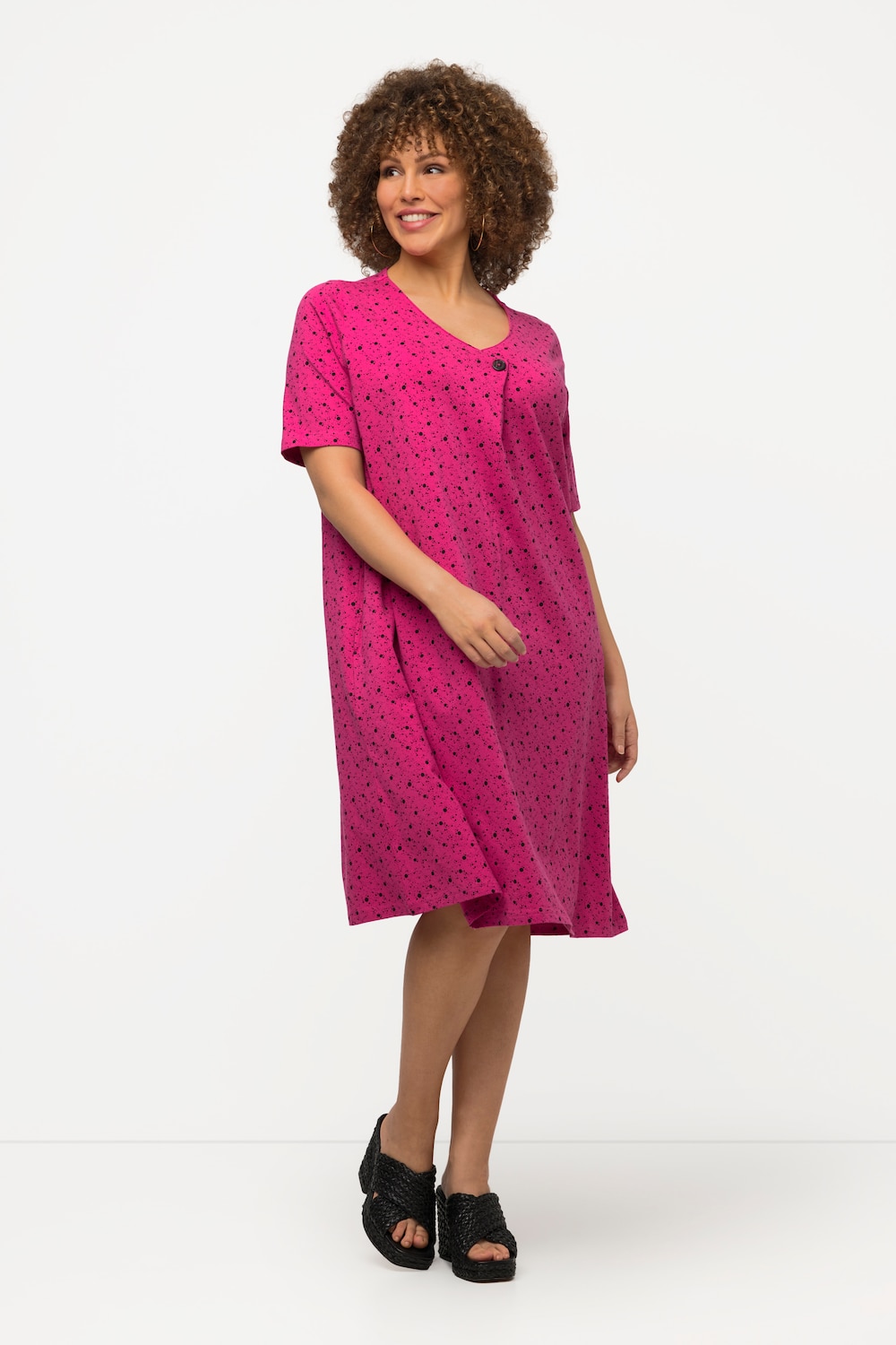 Große Größen Kleid, Damen, rosa, Größe: 46/48, Baumwolle, Ulla Popken von Ulla Popken