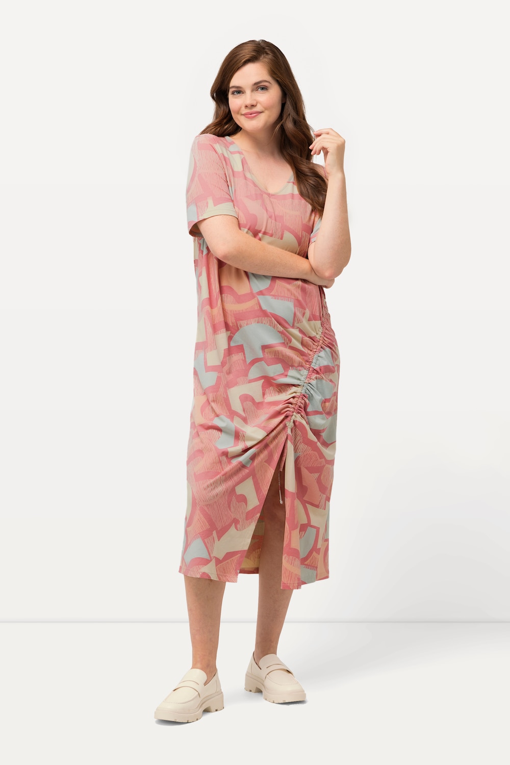 Große Größen Maxikleid, Damen, rosa, Größe: 50/52, Baumwolle, Ulla Popken von Ulla Popken