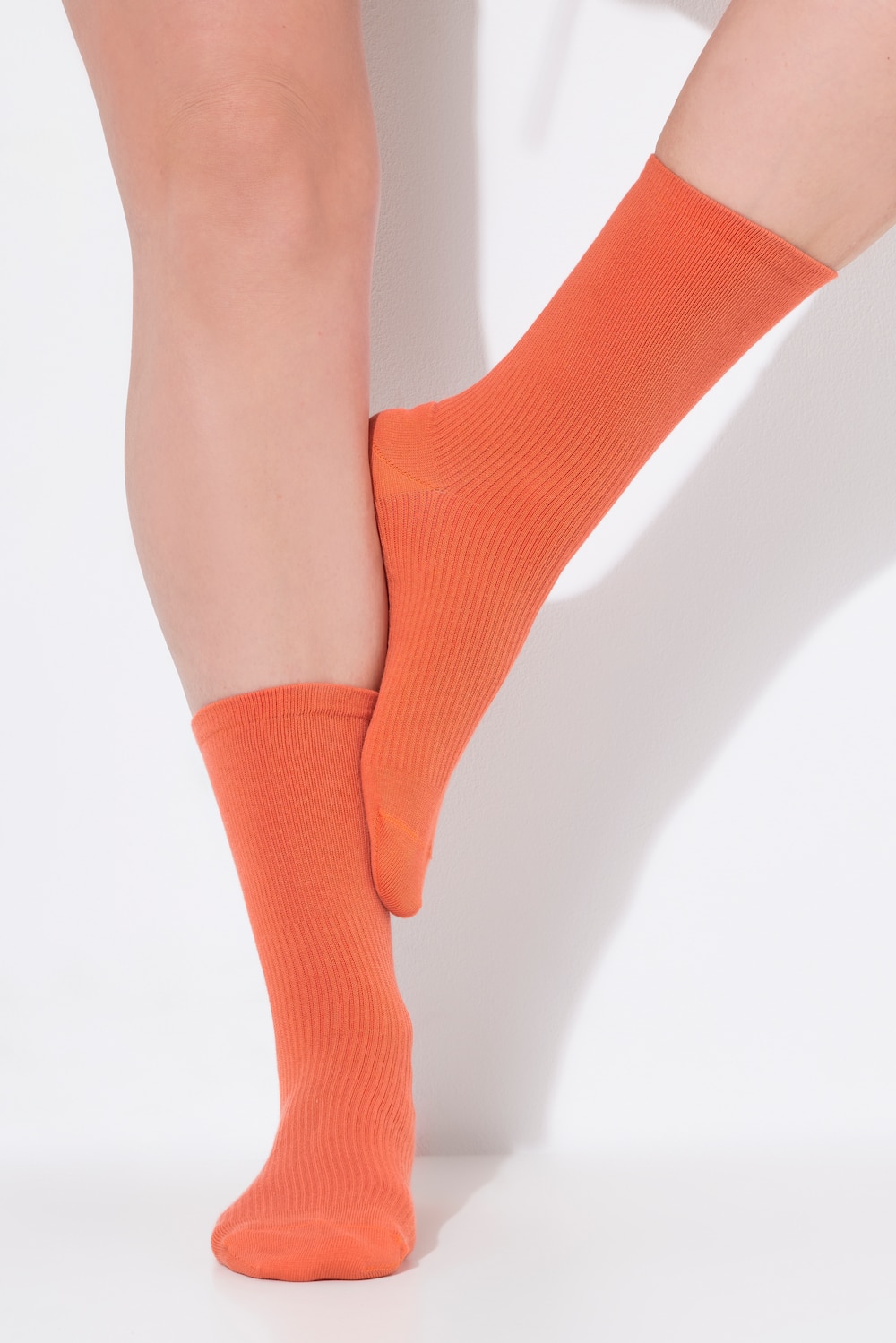 Große Größen Kompressions-Strümpfe, Damen, orange, Größe: 39-42, Baumwolle/Synthetische Fasern/Elasthan, Ulla Popken von Ulla Popken