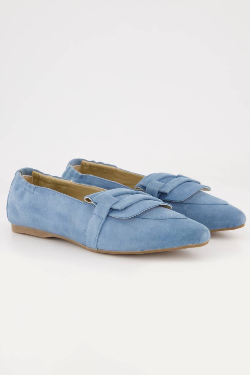 Leder-Ballerinas, Damen, blau, Größe: 38, Leder, Ulla Popken von Ulla Popken