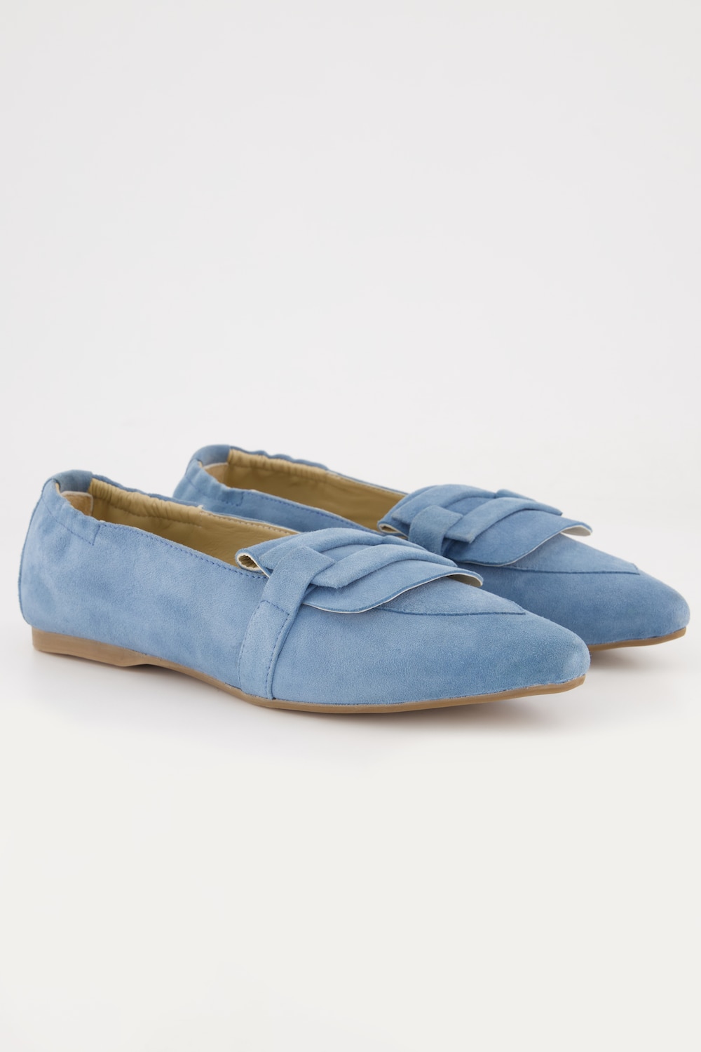 Leder-Ballerinas, Damen, blau, Größe: 40, Leder, Ulla Popken von Ulla Popken