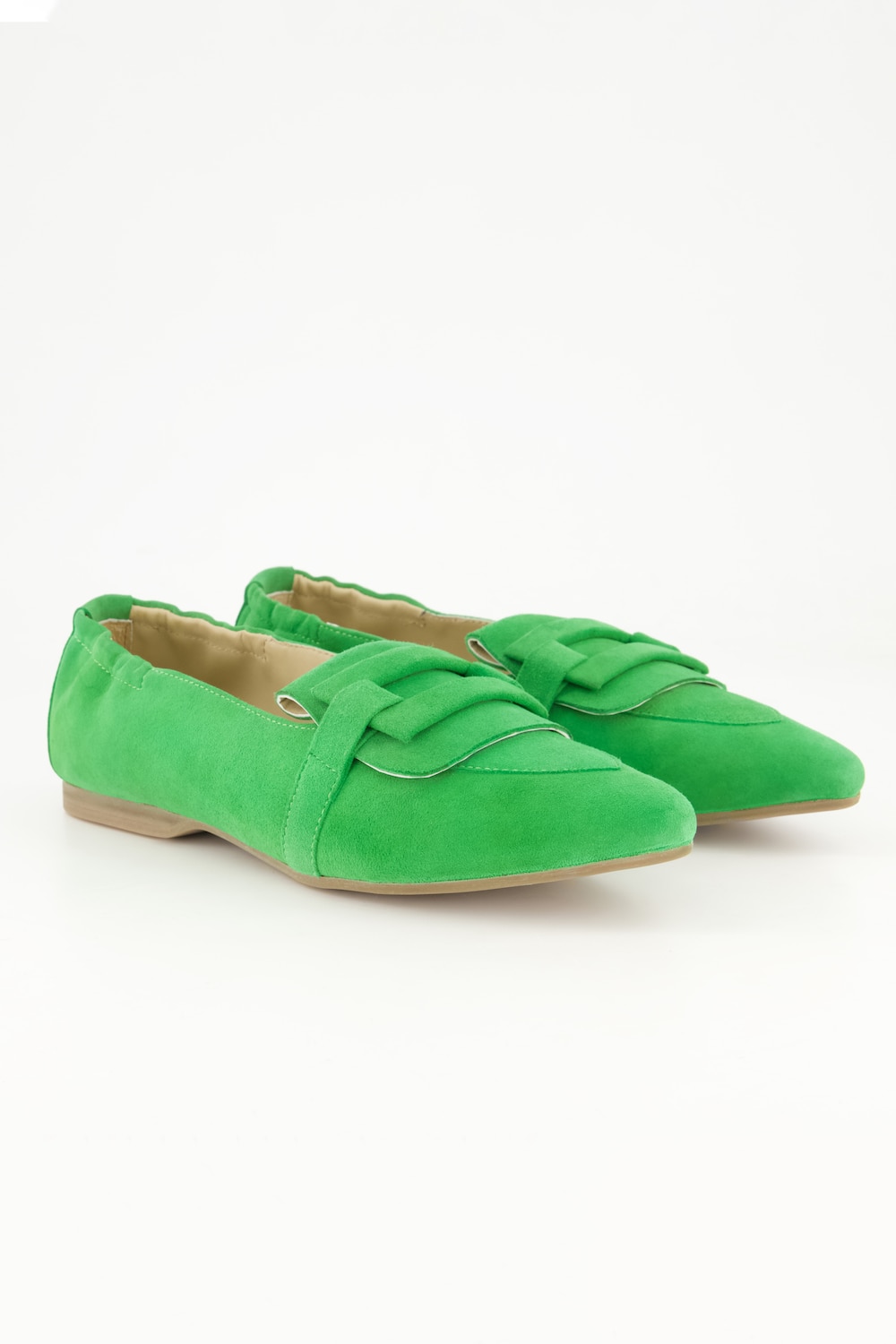 Leder-Ballerinas, Damen, grün, Größe: 44, Leder, Ulla Popken Leder-Ballerinas, Damen, grün, Größe: 44, Leder, Ulla Popken von Ulla Popken
