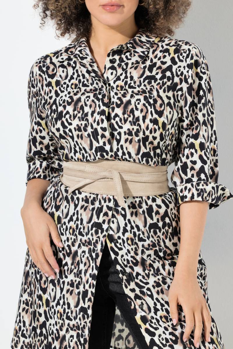 Große Größen Leder-Bindegürtel, Damen, beige, Größe: One Size, Leder, Ulla Popken von Ulla Popken