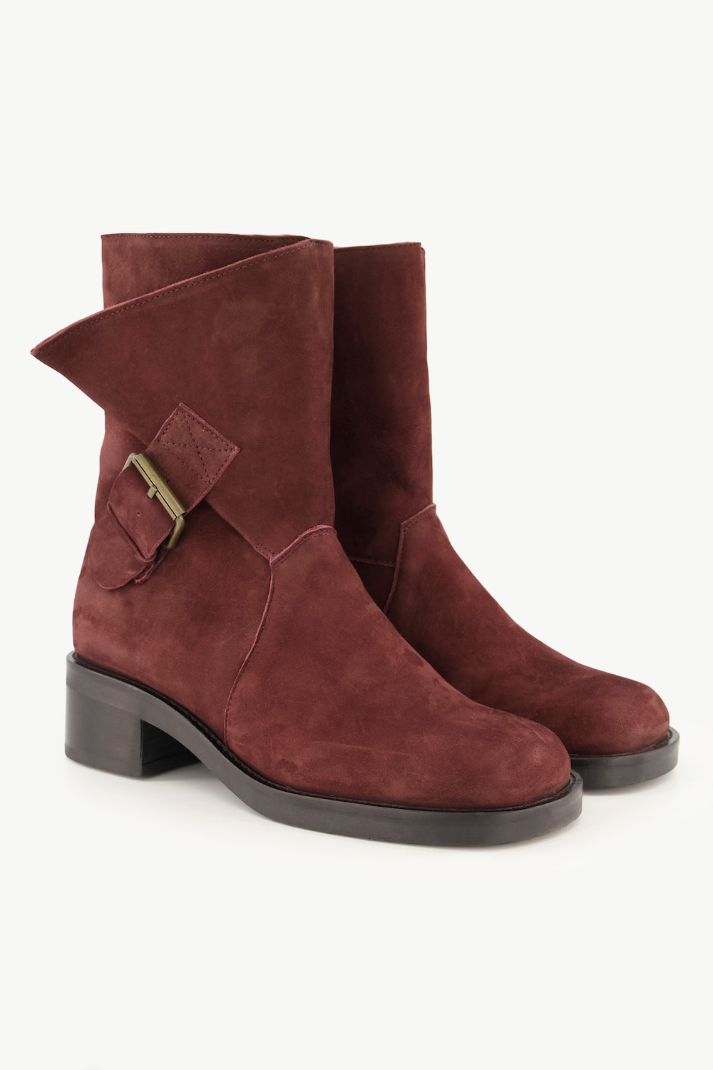 Große Größen Leder-Boots, Damen, rot, Größe: 42, Leder, Ulla Popken von Ulla Popken