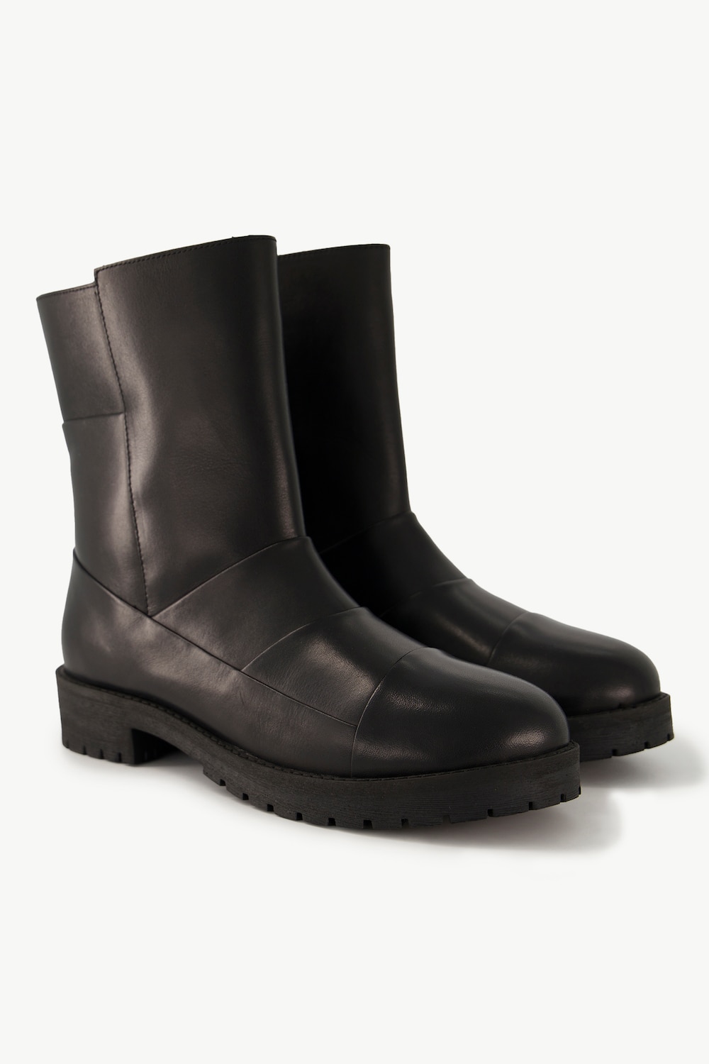 Große Größen Leder-Boots, Damen, schwarz, Größe: 40, Sonstige/Leder, Ulla Popken von Ulla Popken