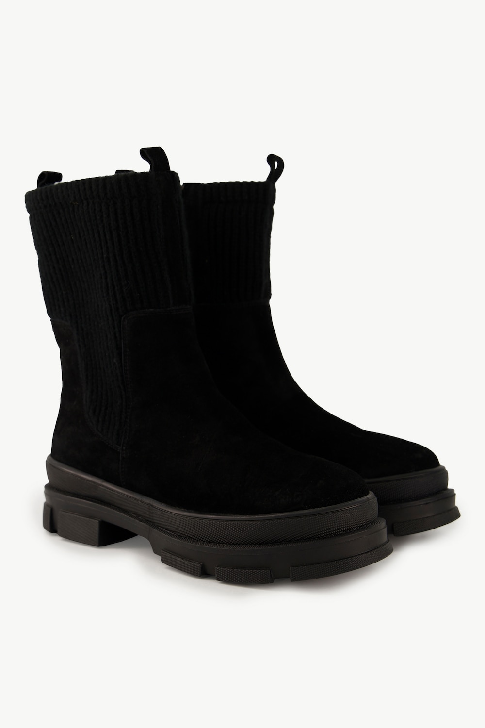 Große Größen Leder-Boots, Damen, schwarz, Größe: 42, Sonstige/Leder, Ulla Popken von Ulla Popken