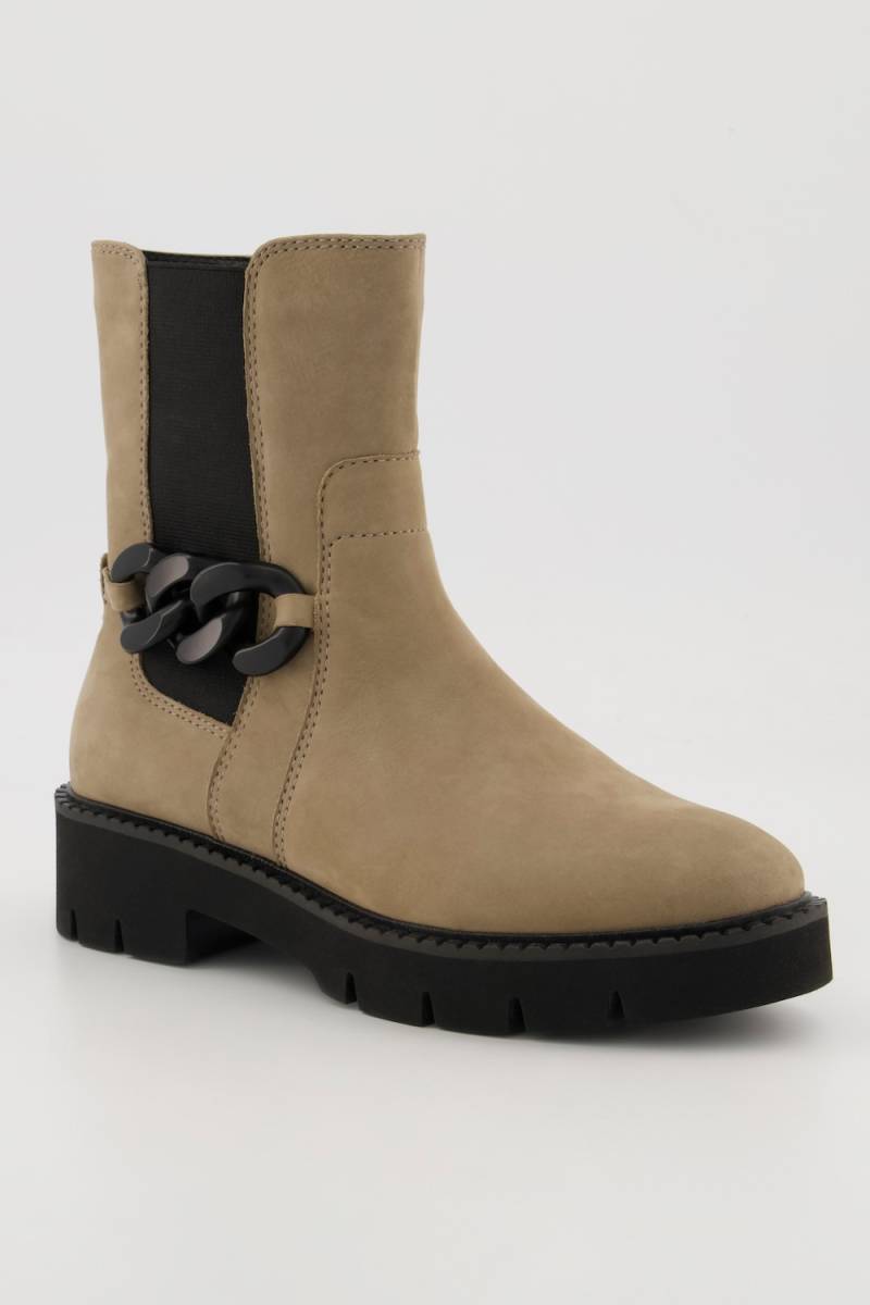 Große Größen Leder-Chelseaboots, Damen, braun, Größe: 37, Polyester/Leder, Ulla Popken von Ulla Popken
