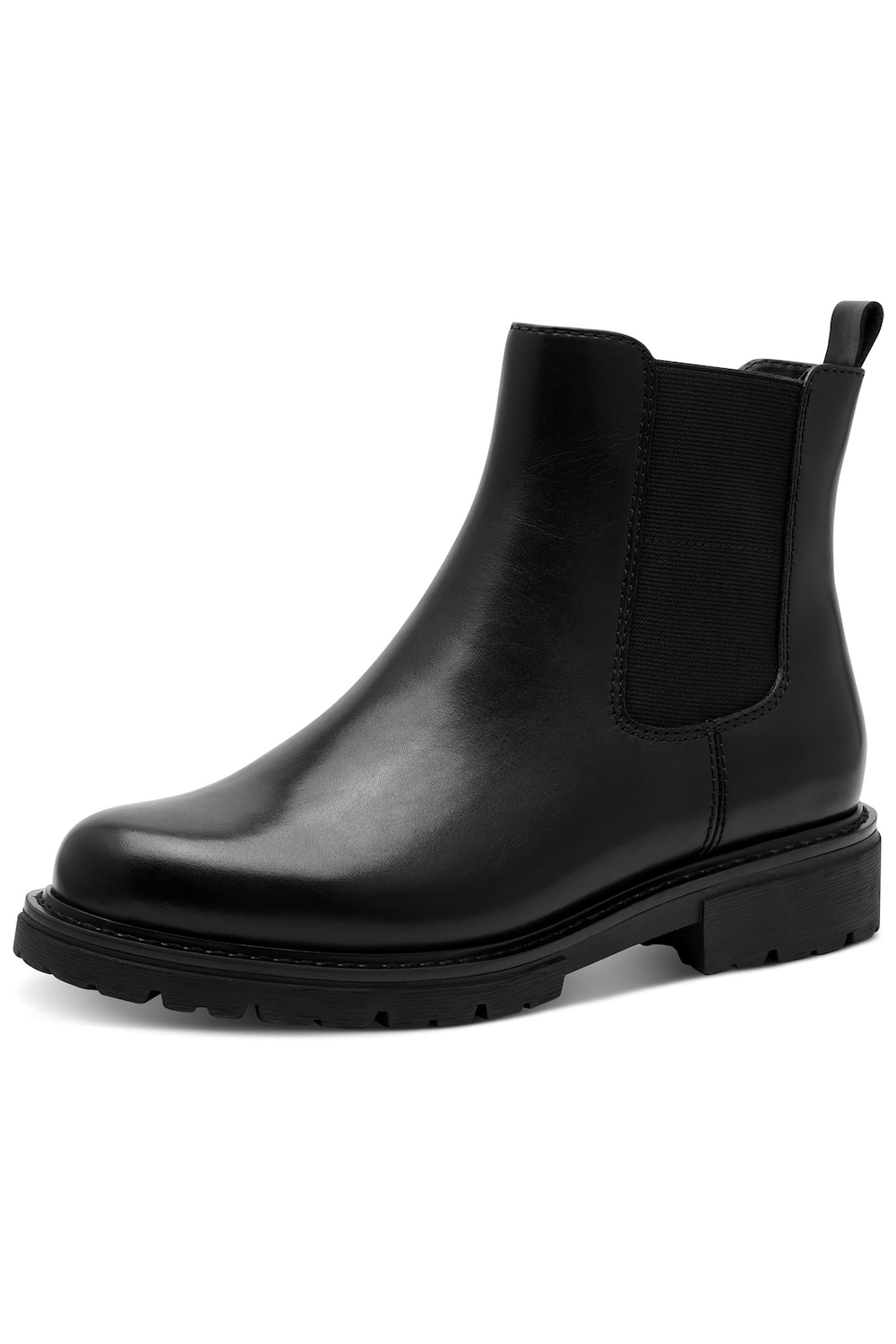 Große Größen Leder-Chelseaboots, Damen, schwarz, Größe: 37, Leder/Sonstige/Synthetische Fasern, Ulla Popken von Ulla Popken