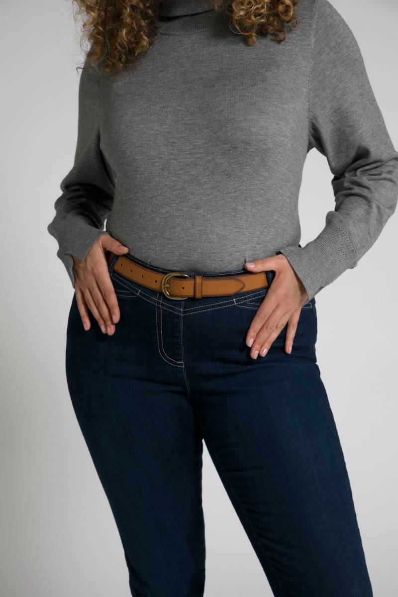 Große Größen Ledergürtel, Damen, braun, Größe: 135, Leder, Ulla Popken von Ulla Popken