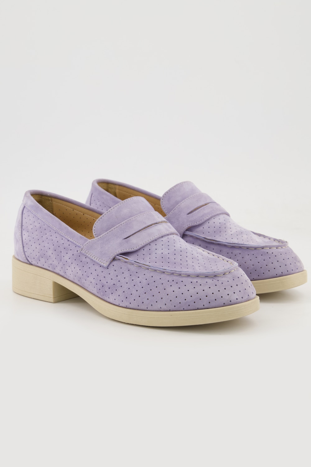 Leder-Loafer, Damen, blau, Größe: 40, Leder, Ulla Popken von Ulla Popken