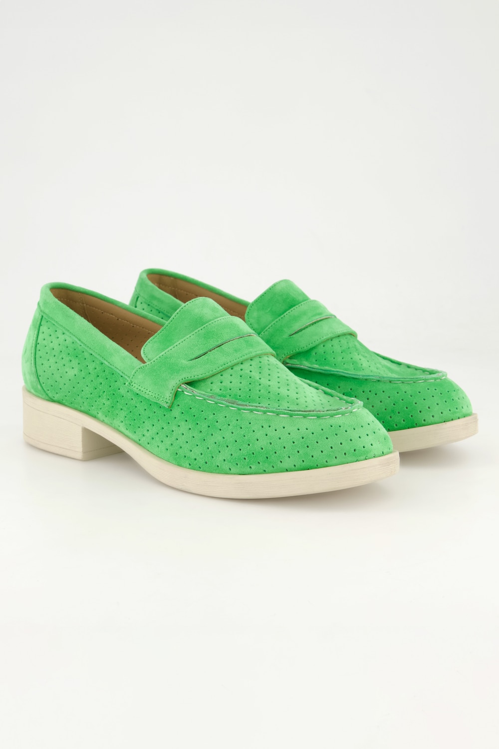 Leder-Loafer, Damen, grün, Größe: 39, Leder, Ulla Popken Leder-Loafer, Damen, grün, Größe: 39, Leder, Ulla Popken von Ulla Popken