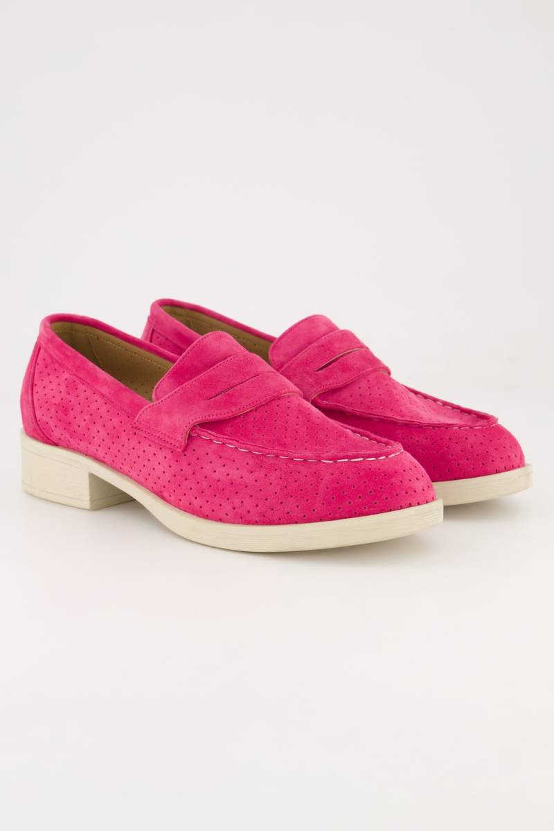 Leder-Loafer, Damen, rosa, Größe: 43, Leder, Ulla Popken Leder-Loafer, Damen, rosa, Größe: 43, Leder, Ulla Popken von Ulla Popken