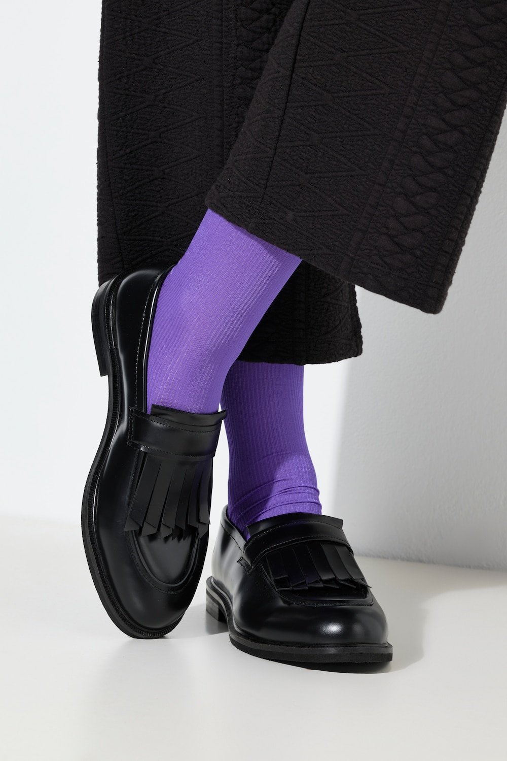 Große Größen Leder-Loafer, Damen, schwarz, Größe: 41, Leder, Ulla Popken von Ulla Popken