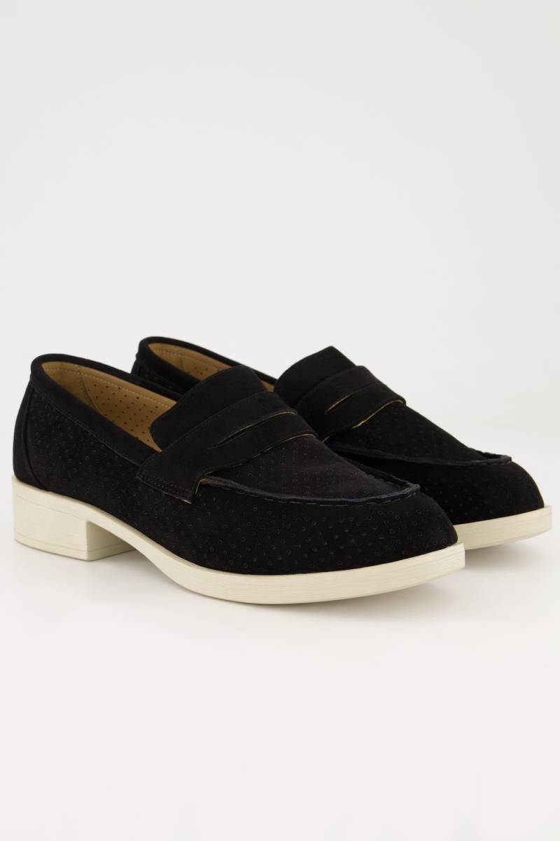 Leder-Loafer, Damen, schwarz, Größe: 43, Leder, Ulla Popken Leder-Loafer, Damen, schwarz, Größe: 43, Leder, Ulla Popken von Ulla Popken