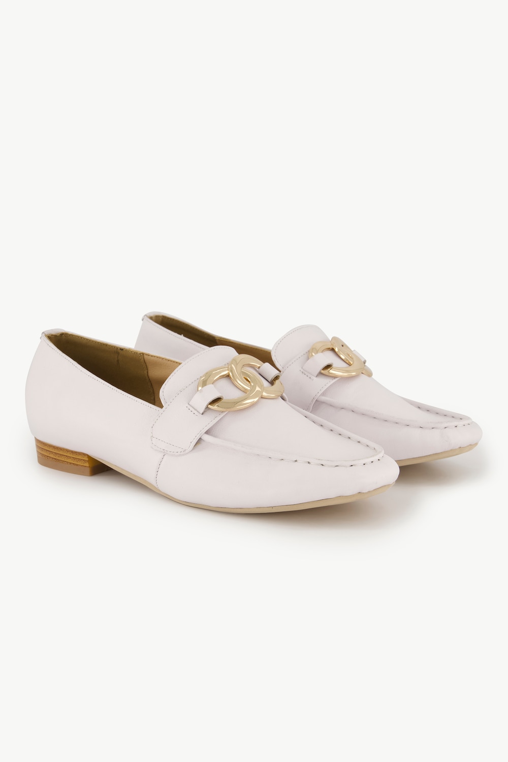 Leder-Loafer, Damen, weiß, Größe: 40, Leder/Sonstige, Ulla Popken von Ulla Popken