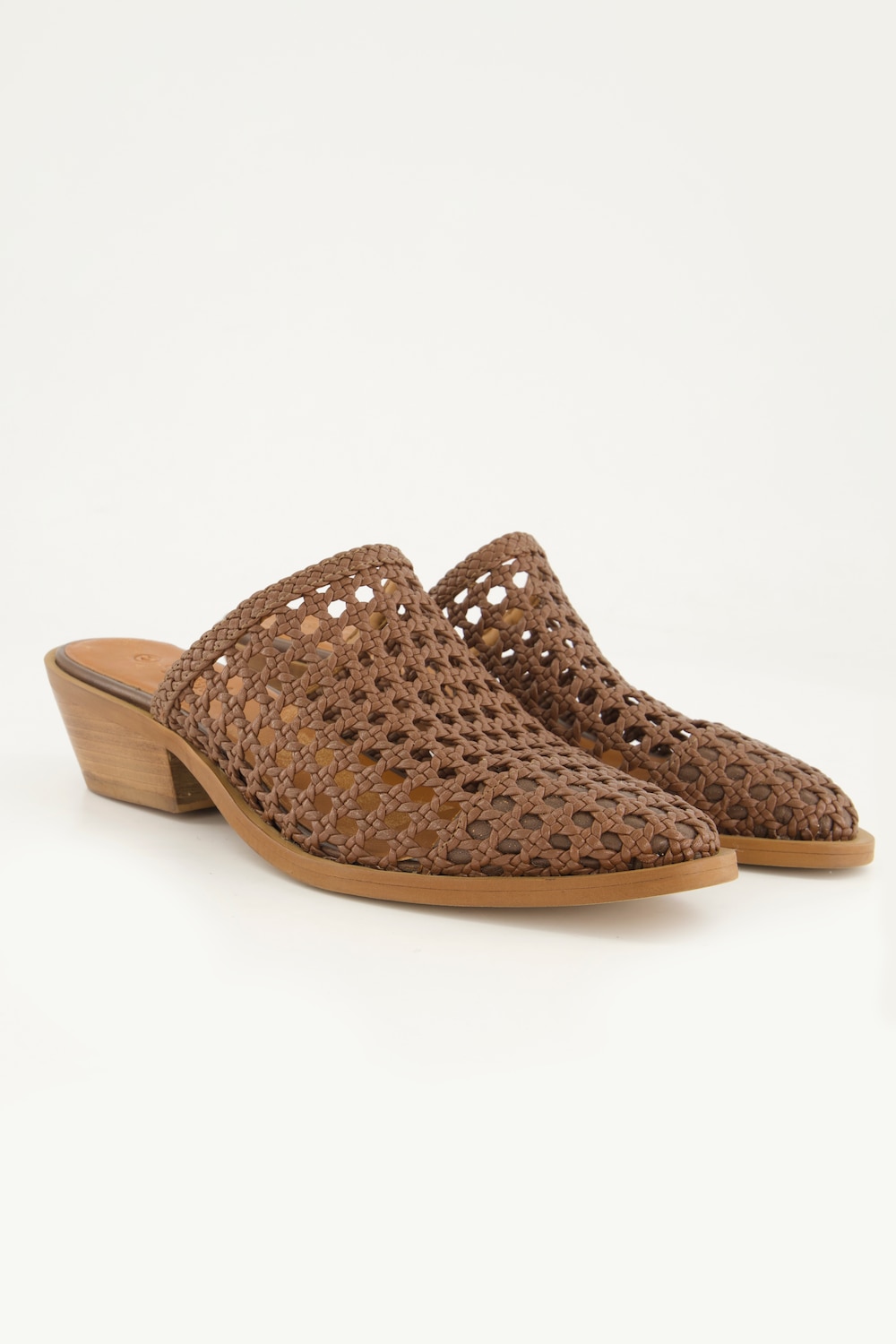 Große Größen Leder-Mules, Damen, braun, Größe: 43, Leder, Ulla Popken von Ulla Popken