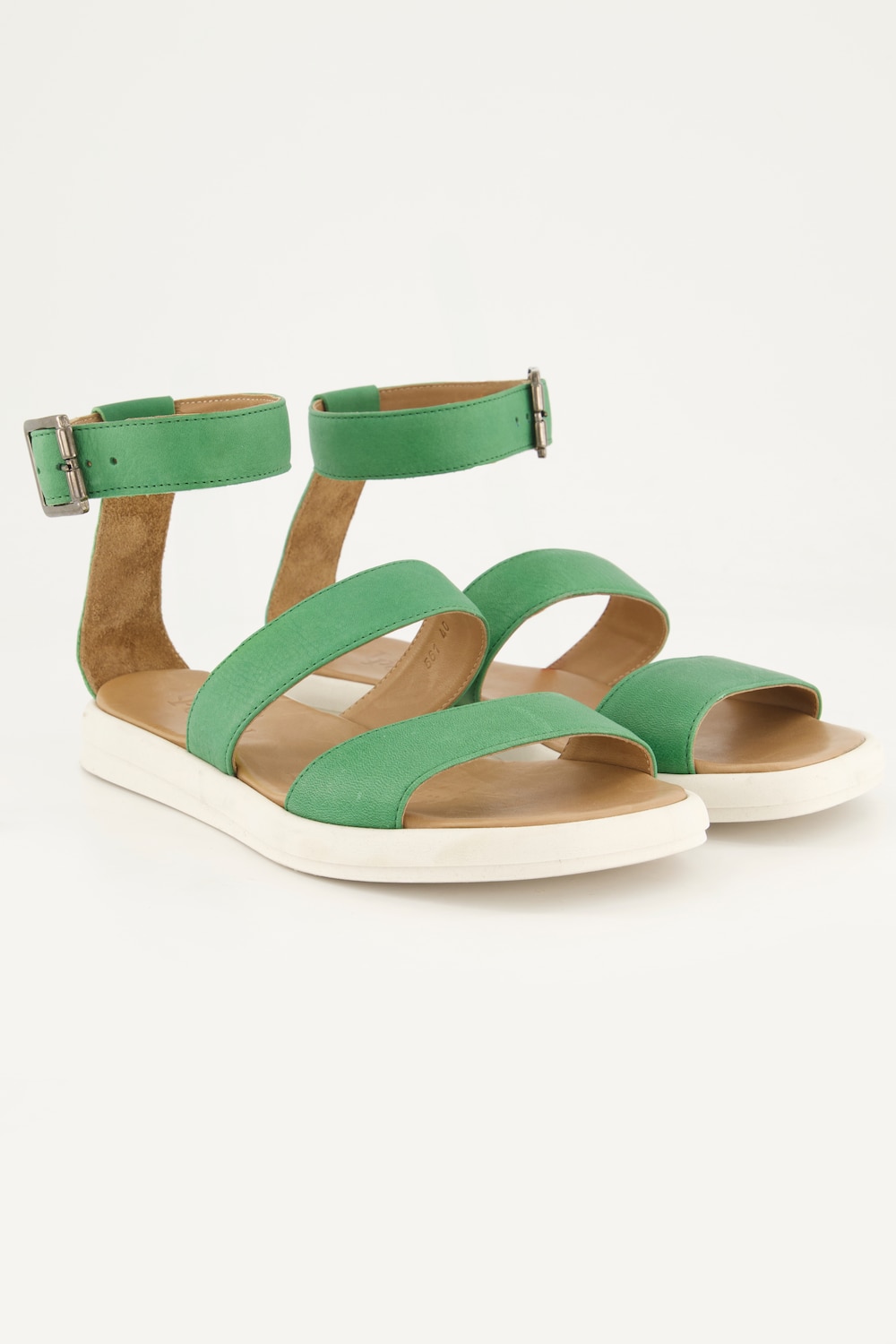 Große Größen Leder-Sandalen, Damen, grün, Größe: 40, Leder, Ulla Popken von Ulla Popken