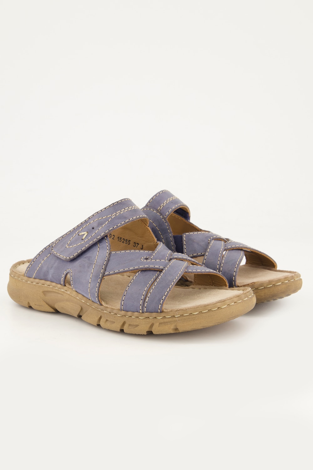 Große Größen Leder-Slip-Ons, Damen, blau, Größe: 43, Leder, Ulla Popken von Ulla Popken