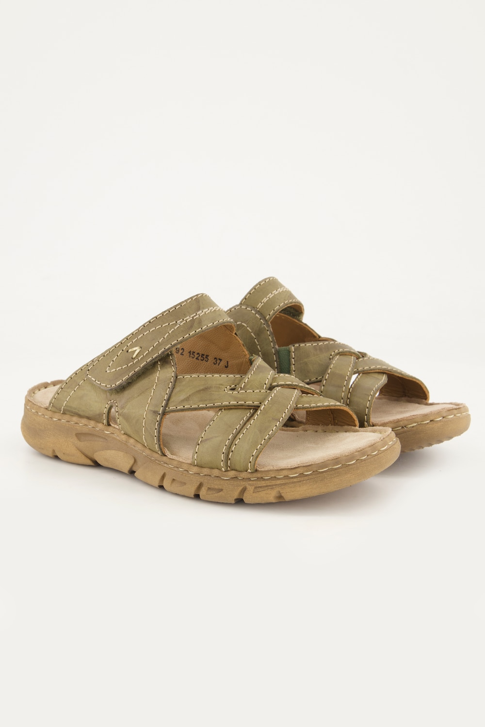 Große Größen Leder-Slip-Ons, Damen, grün, Größe: 42, Leder, Ulla Popken von Ulla Popken