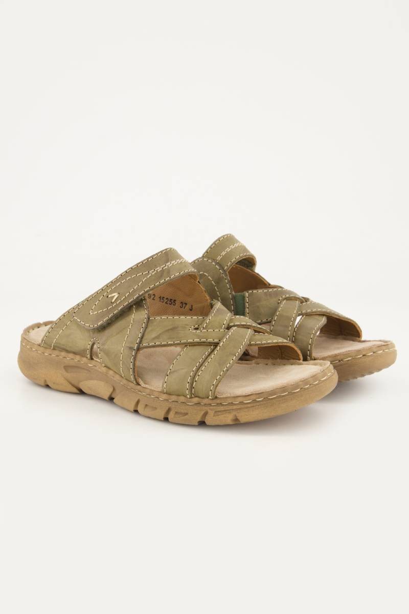 Große Größen Leder-Slip-Ons, Damen, grün, Größe: 43, Leder, Ulla Popken von Ulla Popken