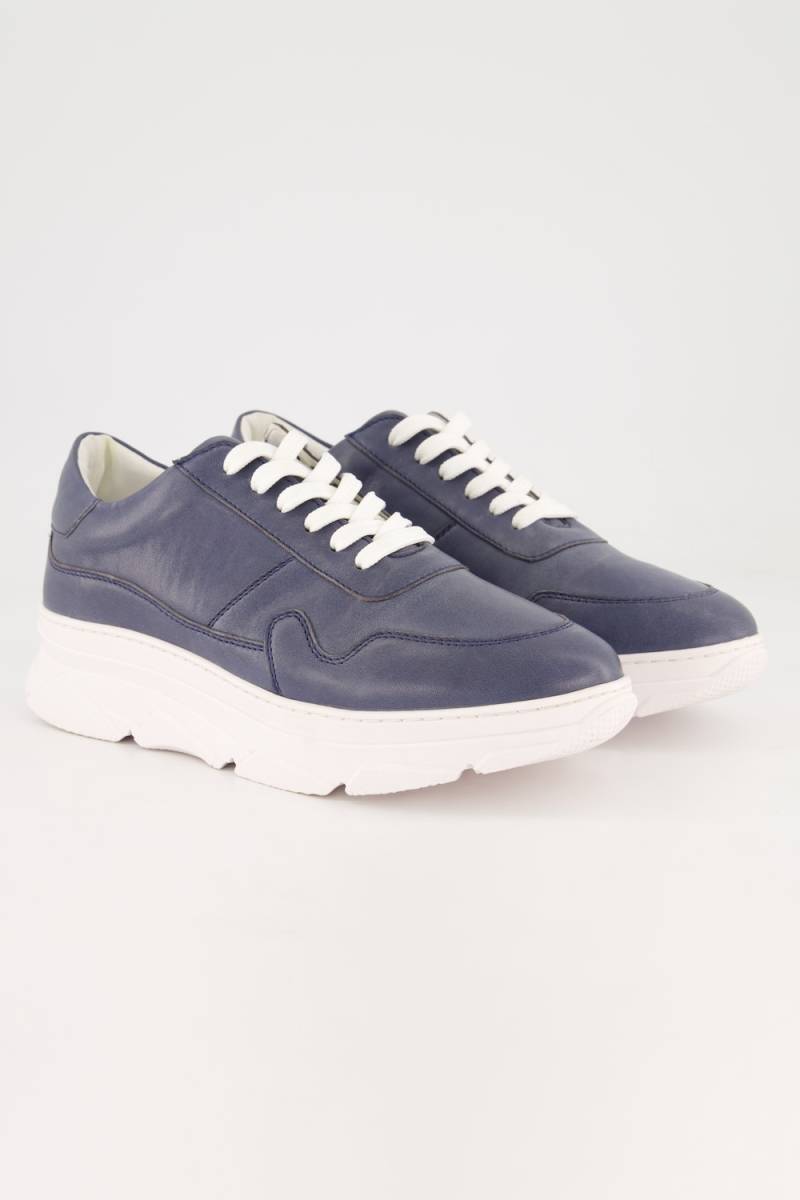 Leder-Sneaker, Damen, blau, Größe: 38, Leder, Ulla Popken Leder-Sneaker, Damen, blau, Größe: 38, Leder, Ulla Popken von Ulla Popken