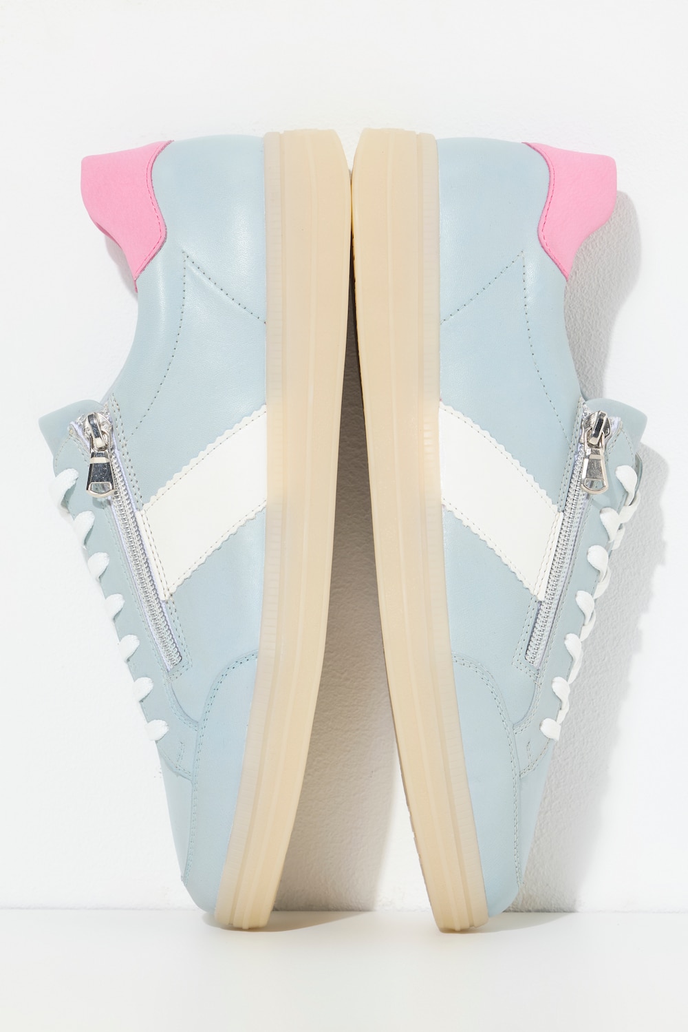 Große Größen Leder-Sneaker, Damen, blau, Größe: 39, Sonstige/Leder/Synthetische Fasern, Ulla Popken von Ulla Popken