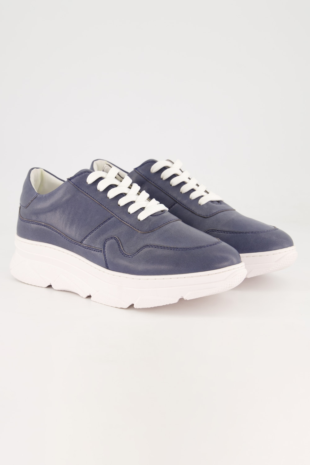 Leder-Sneaker, Damen, blau, Größe: 41, Leder, Ulla Popken von Ulla Popken