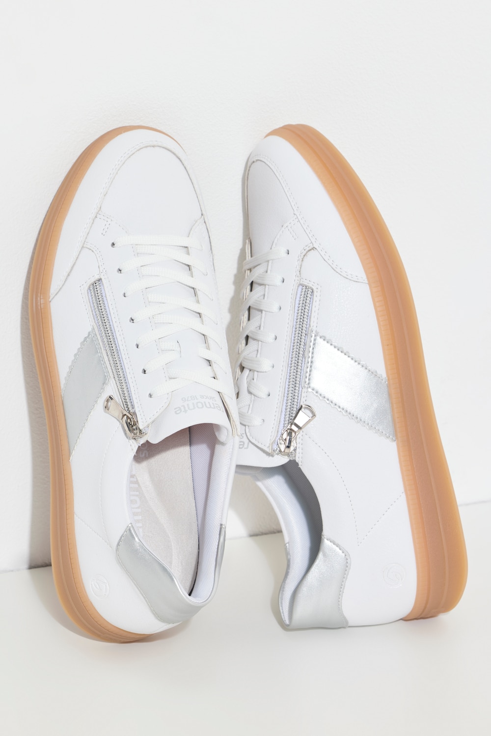 Große Größen Leder-Sneaker, Damen, weiß, Größe: 41, Sonstige/Leder/Synthetische Fasern, Ulla Popken von Ulla Popken