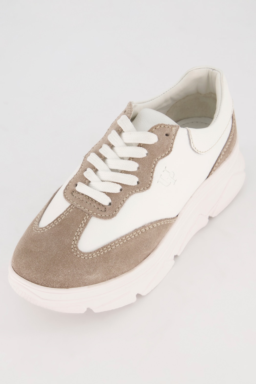 Leder-Sneaker, Damen, weiß, Größe: 44, Leder, Ulla Popken Leder-Sneaker, Damen, weiß, Größe: 44, Leder, Ulla Popken von Ulla Popken