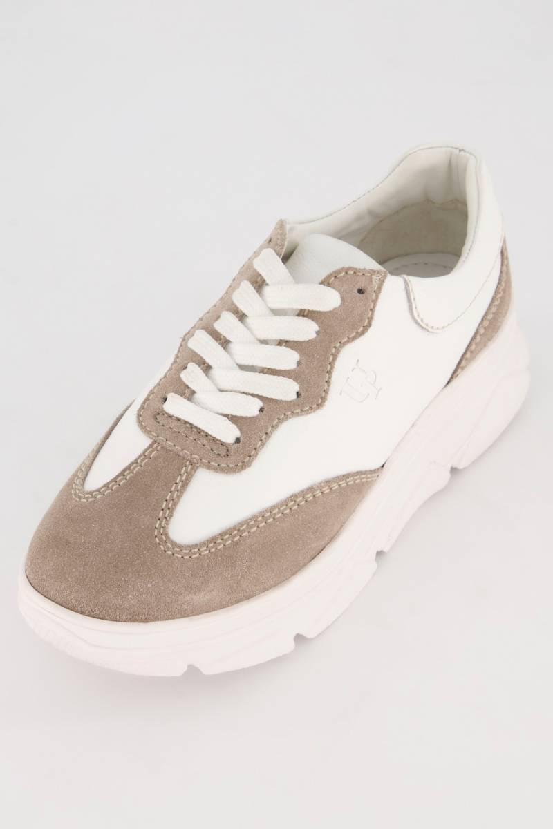 Leder-Sneaker, Damen, weiß, Größe: 44, Leder, Ulla Popken Leder-Sneaker, Damen, weiß, Größe: 44, Leder, Ulla Popken von Ulla Popken