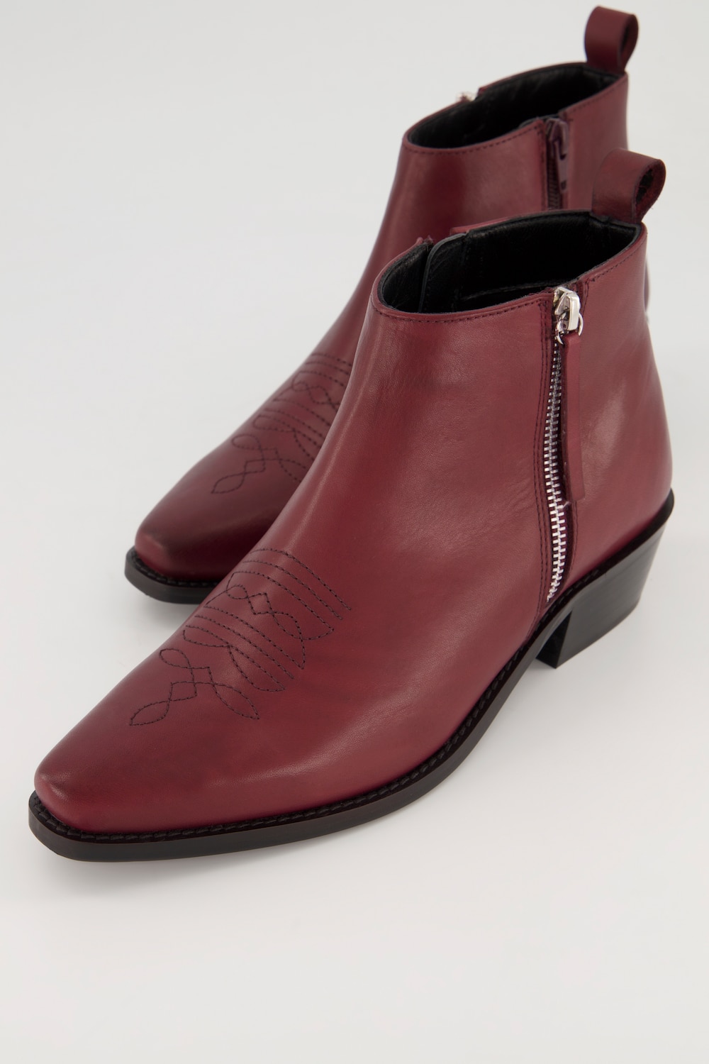 Große Größen Leder-Stiefelette, Damen, lila, Größe: 41, Sonstige/Leder, Ulla Popken von Ulla Popken