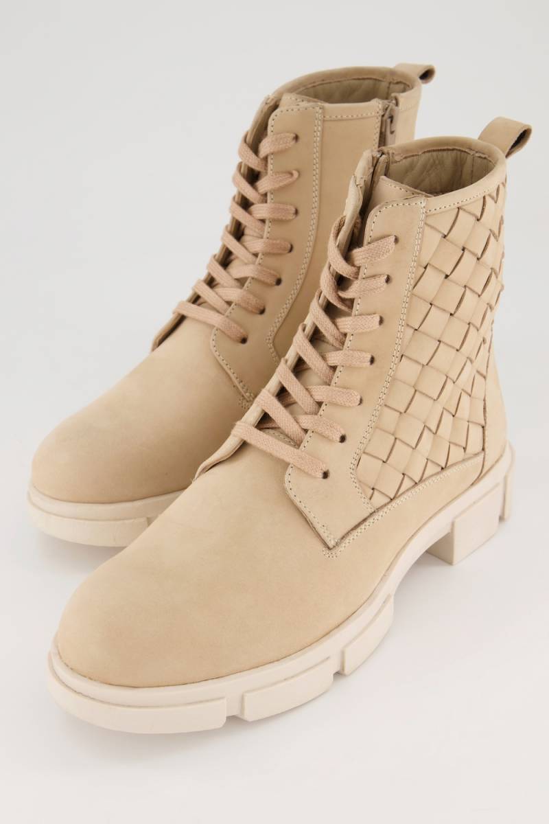 Leder-Stiefeletten, Damen, beige, Größe: 39, Sonstige/Leder, Ulla Popken Leder-Stiefeletten, Damen, beige, Größe: 39, Sonstige/Leder, Ulla Popken von Ulla Popken