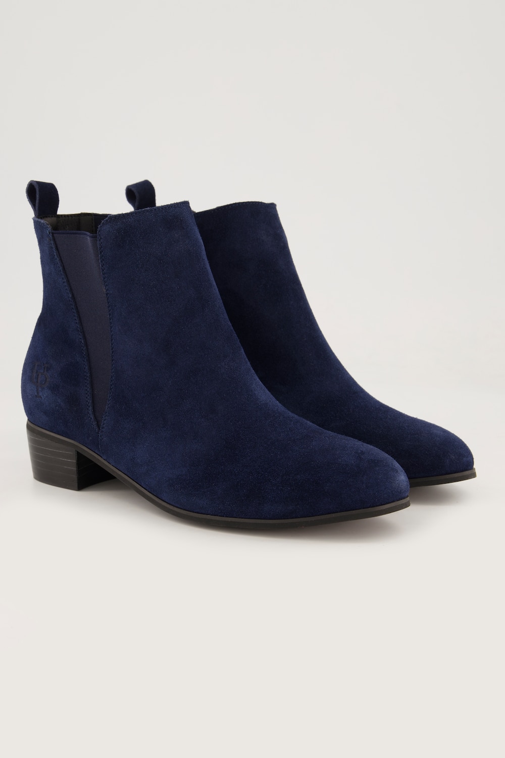 Große Größen Leder-Stiefeletten, Damen, blau, Größe: 40, Sonstige/Leder, Ulla Popken von Ulla Popken