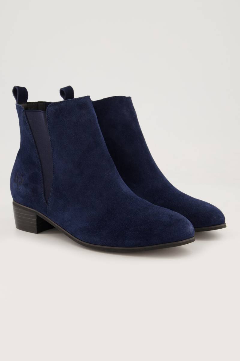 Große Größen Leder-Stiefeletten, Damen, blau, Größe: 40, Sonstige/Leder, Ulla Popken von Ulla Popken