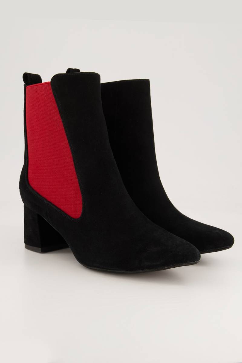 Große Größen Leder-Stiefeletten, Damen, rot, Größe: 43, Sonstige/Leder, Ulla Popken von Ulla Popken