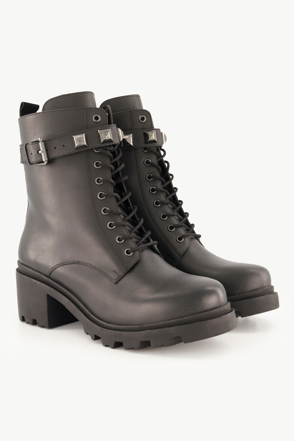 Große Größen Leder-Stiefeletten, Damen, schwarz, Größe: 38, Sonstige/Leder, Ulla Popken von Ulla Popken