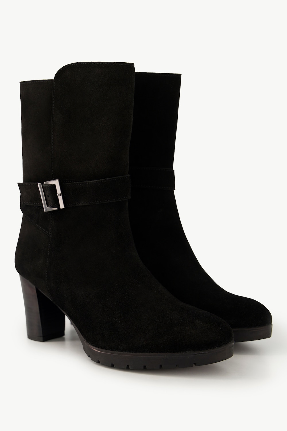 Große Größen Leder-Stiefeletten, Damen, schwarz, Größe: 39, Sonstige/Leder, Ulla Popken von Ulla Popken
