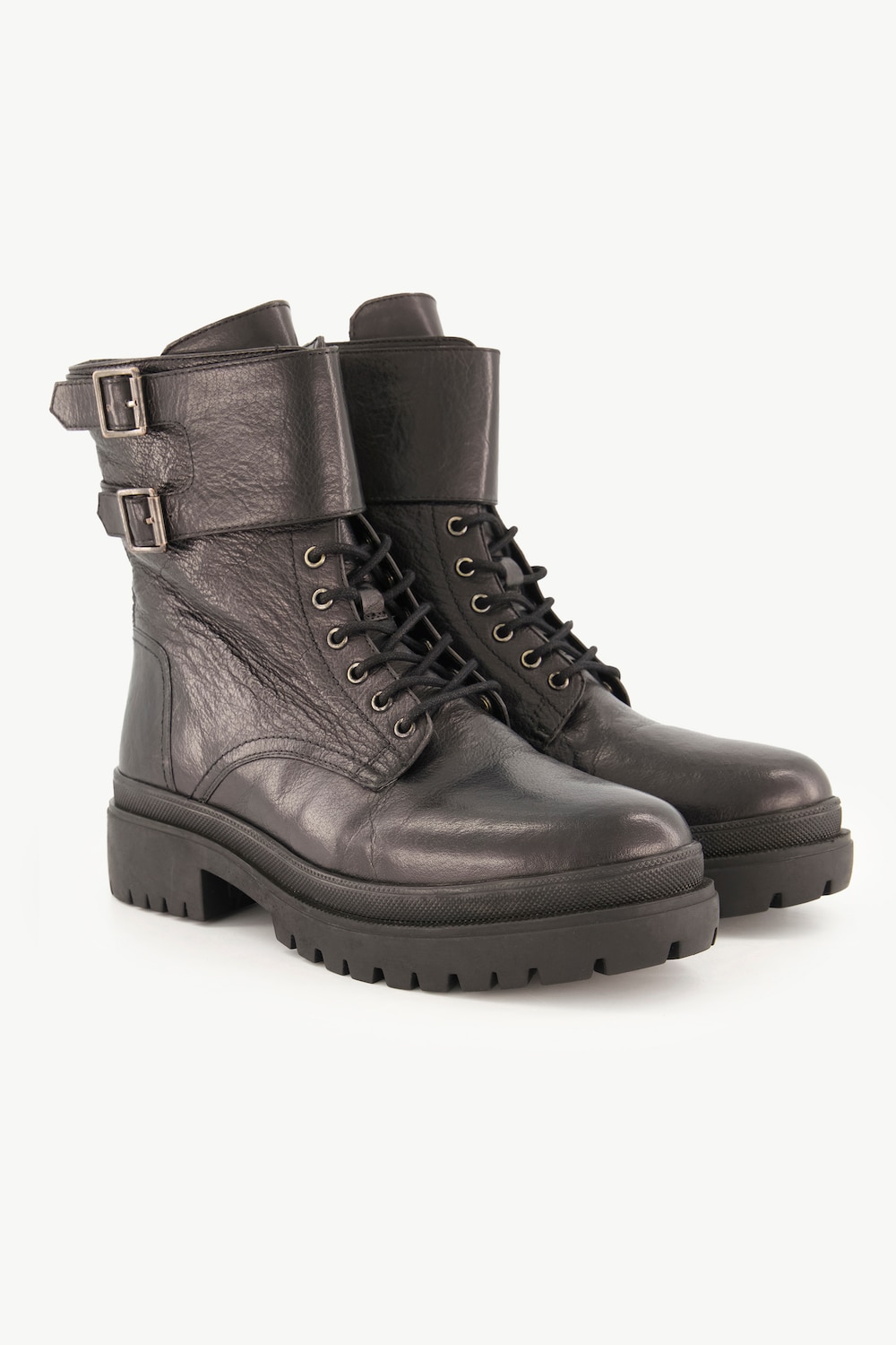 Große Größen Leder-Stiefeletten, Damen, schwarz, Größe: 40, Sonstige/Leder, Ulla Popken von Ulla Popken