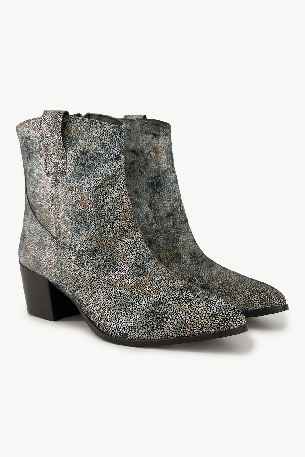 Große Größen Leder-Stiefeletten, Damen, schwarz, Größe: 42, Leder/Synthetische Fasern, Ulla Popken von Ulla Popken