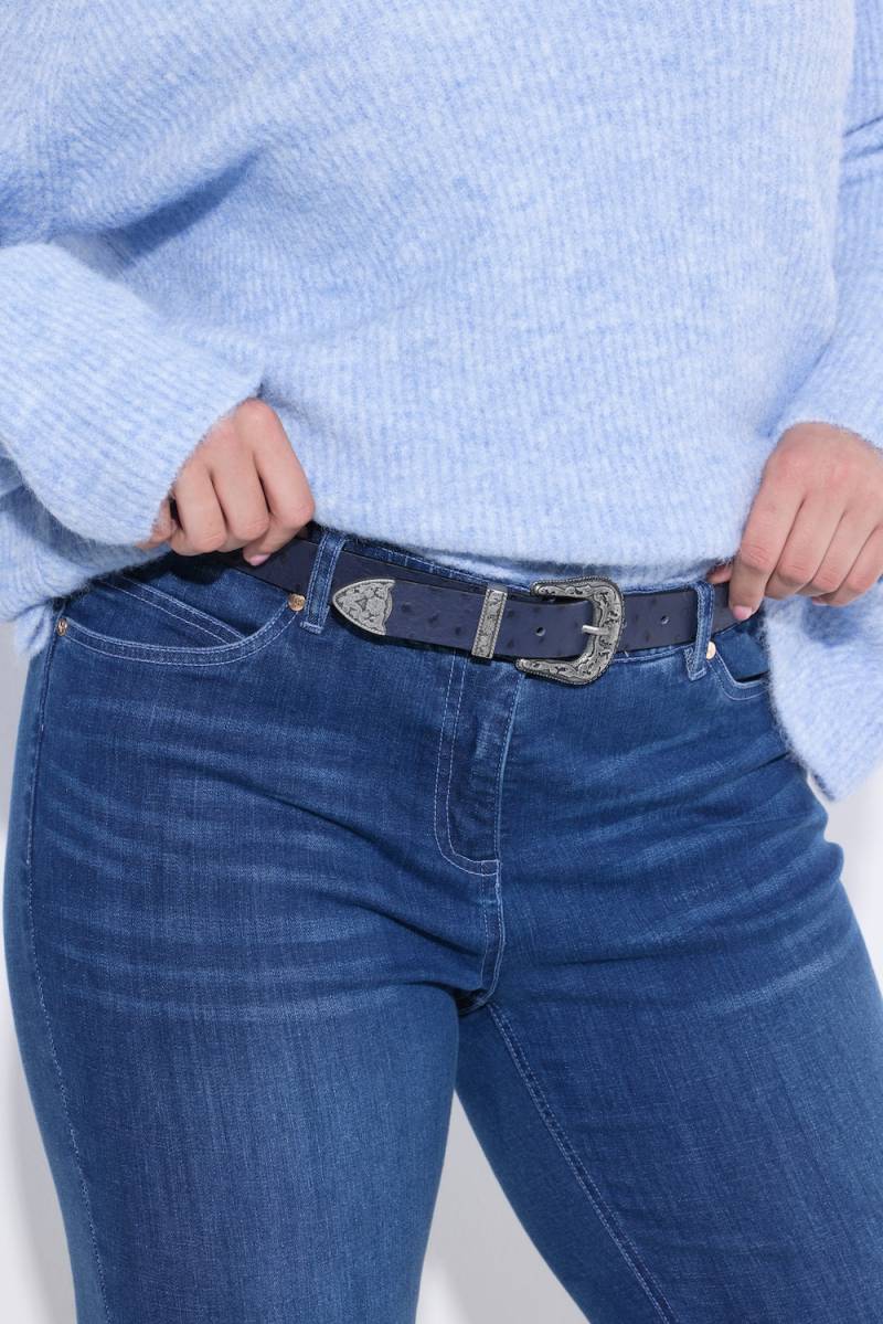 Große Größen Ledergürtel, Damen, blau, Größe: 135, Leder, Ulla Popken Große Größen Ledergürtel, Damen, blau, Größe: 135, Leder, Ulla Popken von Ulla Popken