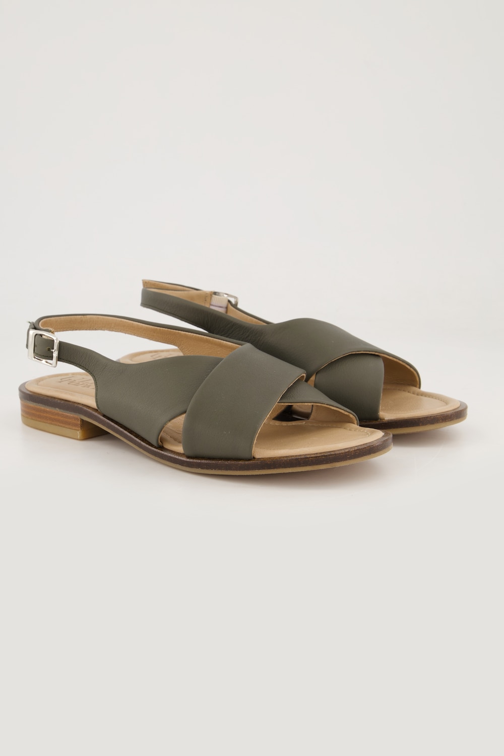 Große Größen Ledersandalen, Damen, braun, Größe: 43, Leder, Ulla Popken von Ulla Popken