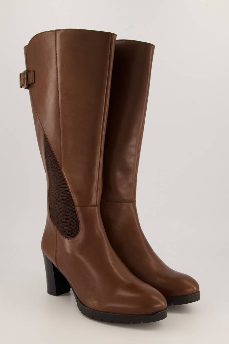 Große Größen Lederstiefel, Damen, braun, Größe: 39, Leder/Synthetische Fasern, Ulla Popken von Ulla Popken