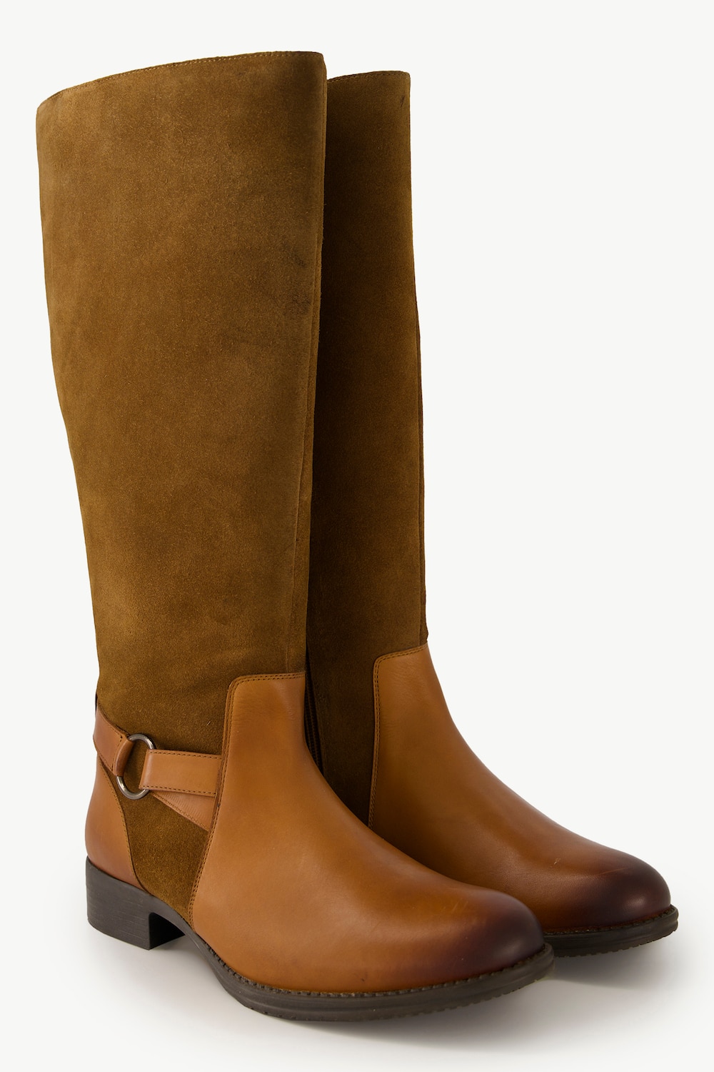 Große Größen Lederstiefel, Damen, braun, Größe: 41, Leder, Ulla Popken von Ulla Popken